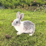 Maxbell Rabbit Animal Statue Stake Garden Rabbit Decoration for Porch Backyard Patio Style A