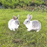 Maxbell Rabbit Animal Statue Stake Garden Rabbit Decoration for Porch Backyard Patio Style B