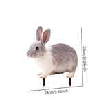 Maxbell Rabbit Animal Statue Stake Garden Rabbit Decoration for Porch Backyard Patio Style B