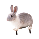 Maxbell Rabbit Animal Statue Stake Garden Rabbit Decoration for Porch Backyard Patio Style B