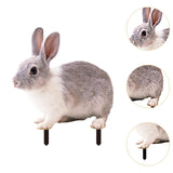 Maxbell Rabbit Animal Statue Stake Garden Rabbit Decoration for Porch Backyard Patio Style B