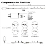 33 Feet C9 Christmas String Lights US 110V Plug Multipurpose Xmas Decoration Warm White Light