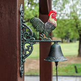 Maxbell Metal Wall Mount Rooster Welcome Bell Door Bell for Outside Farmhouse Sturdy