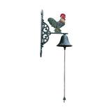 Maxbell Metal Wall Mount Rooster Welcome Bell Door Bell for Outside Farmhouse Sturdy
