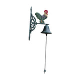 Maxbell Metal Wall Mount Rooster Welcome Bell Door Bell for Outside Farmhouse Sturdy