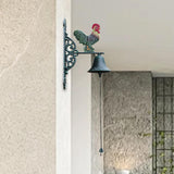 Maxbell Metal Wall Mount Rooster Welcome Bell Door Bell for Outside Farmhouse Sturdy