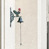 Maxbell Metal Wall Mount Rooster Welcome Bell Door Bell for Outside Farmhouse Sturdy