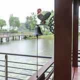 Maxbell Metal Wall Mount Rooster Welcome Bell Door Bell for Outside Farmhouse Sturdy