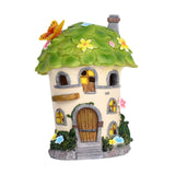 Maxbell Garden Flower House Statue Landscape Solar Sculpture for Patio Outdoor Porch Green