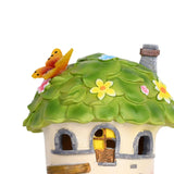 Maxbell Garden Flower House Statue Landscape Solar Sculpture for Patio Outdoor Porch Green