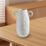 Maxbell Ceramic White Flower Vase for Living Room Decor Coffee Table Decor Bookshelf 20cmx27.5cm