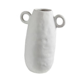 Maxbell Ceramic White Flower Vase for Living Room Decor Coffee Table Decor Bookshelf 20cmx27.5cm