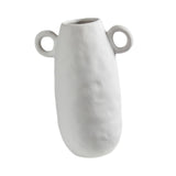 Maxbell Ceramic White Flower Vase for Living Room Decor Coffee Table Decor Bookshelf 20cmx27.5cm