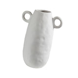 Maxbell Ceramic White Flower Vase for Living Room Decor Coffee Table Decor Bookshelf 20cmx27.5cm