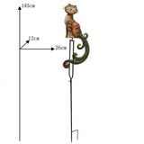 Maxbell Animal Rocker Garden Stake Entryway Porch Yard Lover Gift Farm Art Sculpture Cat 26x12x145cm