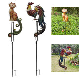 Maxbell Animal Rocker Garden Stake Entryway Porch Yard Lover Gift Farm Art Sculpture Cat 26x12x145cm