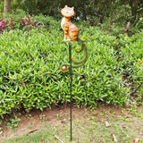 Maxbell Animal Rocker Garden Stake Entryway Porch Yard Lover Gift Farm Art Sculpture Cat 26x12x145cm