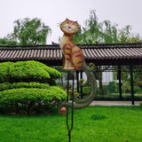 Maxbell Animal Rocker Garden Stake Entryway Porch Yard Lover Gift Farm Art Sculpture Cat 26x12x145cm