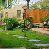 Maxbell Animal Rocker Garden Stake Entryway Porch Yard Lover Gift Farm Art Sculpture Cat 26x12x145cm