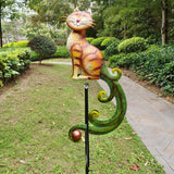 Maxbell Animal Rocker Garden Stake Entryway Porch Yard Lover Gift Farm Art Sculpture Cat 26x12x145cm