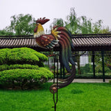 Maxbell Animal Rocker Garden Stake Entryway Porch Yard Lover Gift Farm Art Sculpture Chick 31x12x146cm