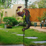 Maxbell Animal Rocker Garden Stake Entryway Porch Yard Lover Gift Farm Art Sculpture Chick 31x12x146cm