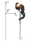 Maxbell Animal Rocker Garden Stake Entryway Porch Yard Lover Gift Farm Art Sculpture Chick 31x12x146cm