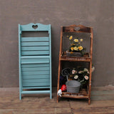 Maxbell Foldable Wooden Plant Stand 2 Tier Flower Pot Holder for Office Garden Wooden