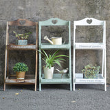 Maxbell Foldable Wooden Plant Stand 2 Tier Flower Pot Holder for Office Garden Wooden