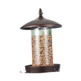 Maxbell Outdoor Hanging Wild Bird Feeder Sturdy Functional for Courtyards Round Roof