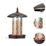 Maxbell Outdoor Hanging Wild Bird Feeder Sturdy Functional for Courtyards Round Roof