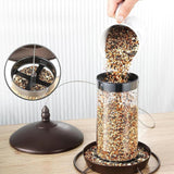 Maxbell Outdoor Hanging Wild Bird Feeder Sturdy Functional for Courtyards Round Roof