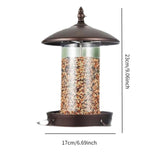 Maxbell Outdoor Hanging Wild Bird Feeder Sturdy Functional for Courtyards Round Roof