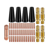 Maxbell 48x Flux Core Gasless Nozzle Tips Kit 0.030" Nozzles Lightweight Replacement
