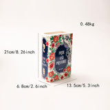 Maxbell Decorative Vase Book Shaped Gift Ceramic Vase for Desktop Centerpiece Office Style A