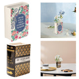 Maxbell Decorative Vase Book Shaped Gift Ceramic Vase for Desktop Centerpiece Office Style A
