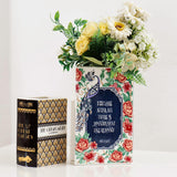 Maxbell Decorative Vase Book Shaped Gift Ceramic Vase for Desktop Centerpiece Office Style A