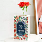 Maxbell Decorative Vase Book Shaped Gift Ceramic Vase for Desktop Centerpiece Office Style A