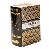 Maxbell Decorative Vase Book Shaped Gift Ceramic Vase for Desktop Centerpiece Office Style B