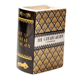 Maxbell Decorative Vase Book Shaped Gift Ceramic Vase for Desktop Centerpiece Office Style B