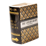 Maxbell Decorative Vase Book Shaped Gift Ceramic Vase for Desktop Centerpiece Office Style B