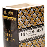 Maxbell Decorative Vase Book Shaped Gift Ceramic Vase for Desktop Centerpiece Office Style B