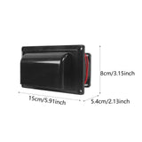 Maxbell 12V RV Side Vent Fan Premium Air Vent Ventilation Fan for Yacht Trailer Boat Black