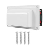Maxbell 12V RV Side Vent Fan Premium Air Vent Ventilation Fan for Yacht Trailer Boat White