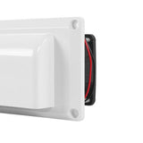 Maxbell 12V RV Side Vent Fan Premium Air Vent Ventilation Fan for Yacht Trailer Boat White