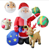 Maxbell 6ft Christmas Santa Claus Blow up Decoration EU 220V Adorable for Porch Lawn