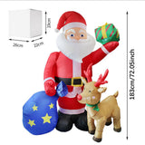 Maxbell 6ft Christmas Santa Claus Blow up Decoration EU 220V Adorable for Porch Lawn
