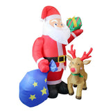 Maxbell 6ft Christmas Santa Claus Blow up Decoration EU 220V Adorable for Porch Lawn
