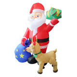 Maxbell 6ft Christmas Santa Claus Blow up Decoration EU 220V Adorable for Porch Lawn