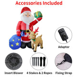 Maxbell 6ft Christmas Santa Claus Blow up Decoration EU 220V Adorable for Porch Lawn